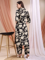 Thumbnail for Printed Coordinated Kurta And Palazzo Set, Black - Hiral Fashion