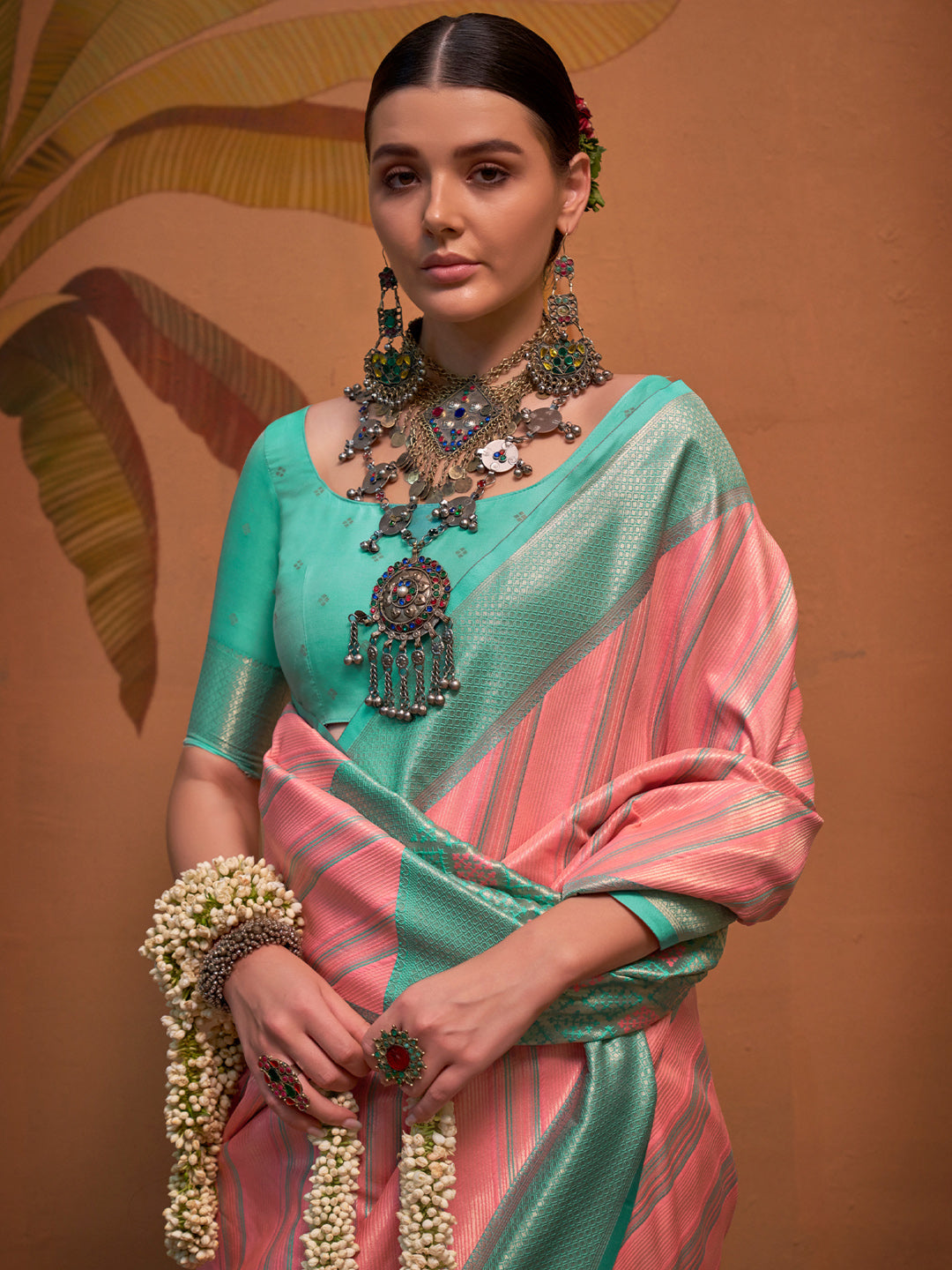 NOZ2TOZ Women's Silk Blend Light Blue Woven Design Designer Saree With Blouse Piece - Distacart