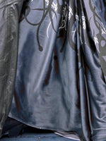 Thumbnail for NOZ2TOZ Women's Satin Grey Printed Designer Saree With Blouse Piece - Distacart