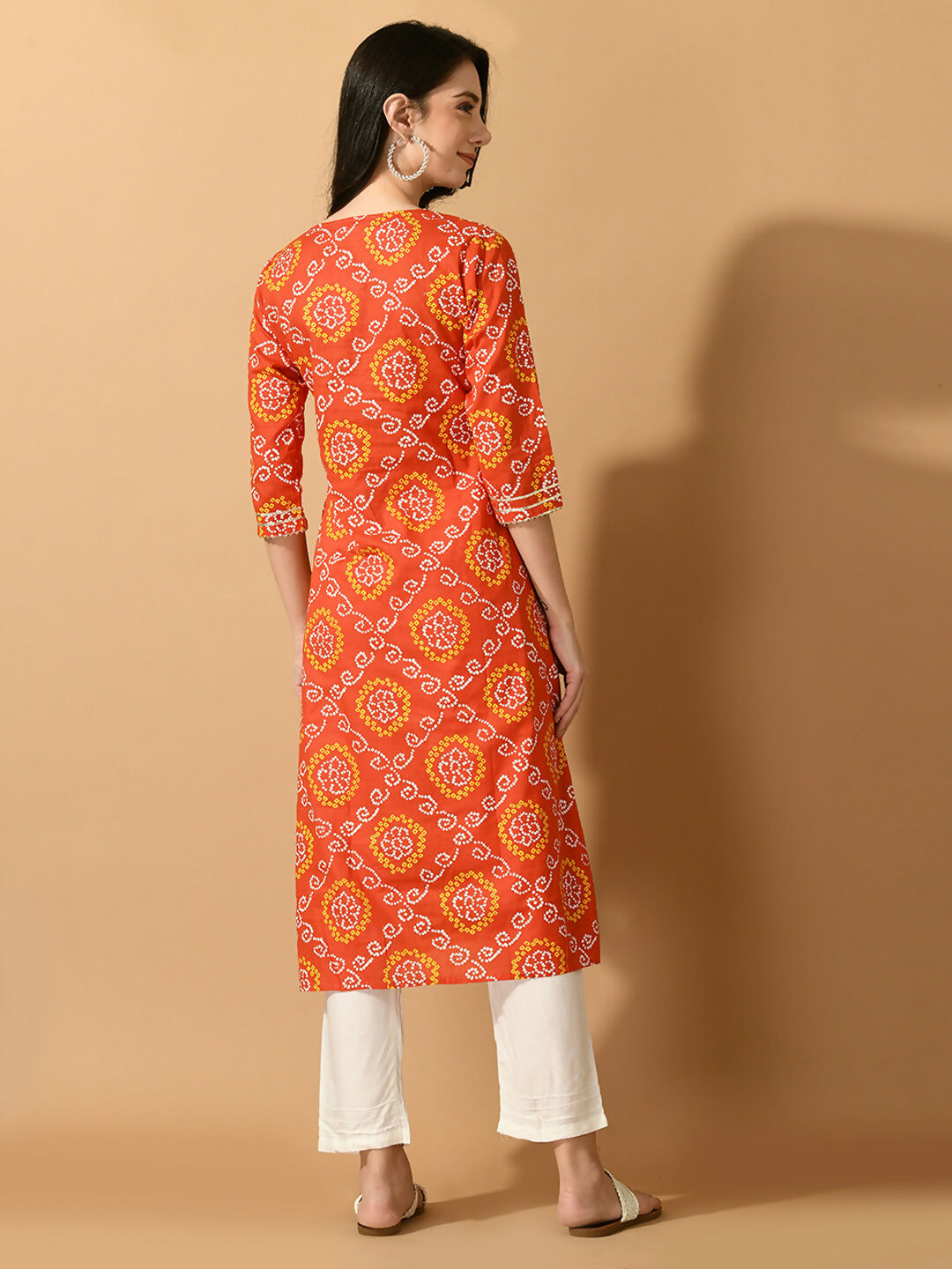 Myshka Women's Multi Flared Printed Festive Kurta - Distacart