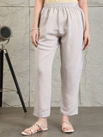 Thumbnail for Embroidered Kurta With Pant & Organza Embroidered Dupatta, Grey - Hiral Fashion - Distacart
