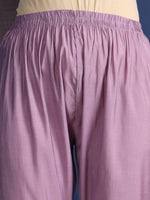 Thumbnail for Placement Embroidered Kurta With Pant & Organza Printed Dupatta, Lavender - Hiral Fashion - Distacart