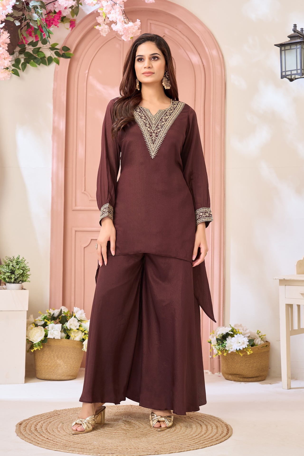 Vedant Vastram Fancy Kurta Palazzo Set for Women - Dista