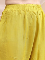 Thumbnail for Hand Embroidered Kurta With Pant & Dupatta, Mustard - Hiral Fashion - Dista