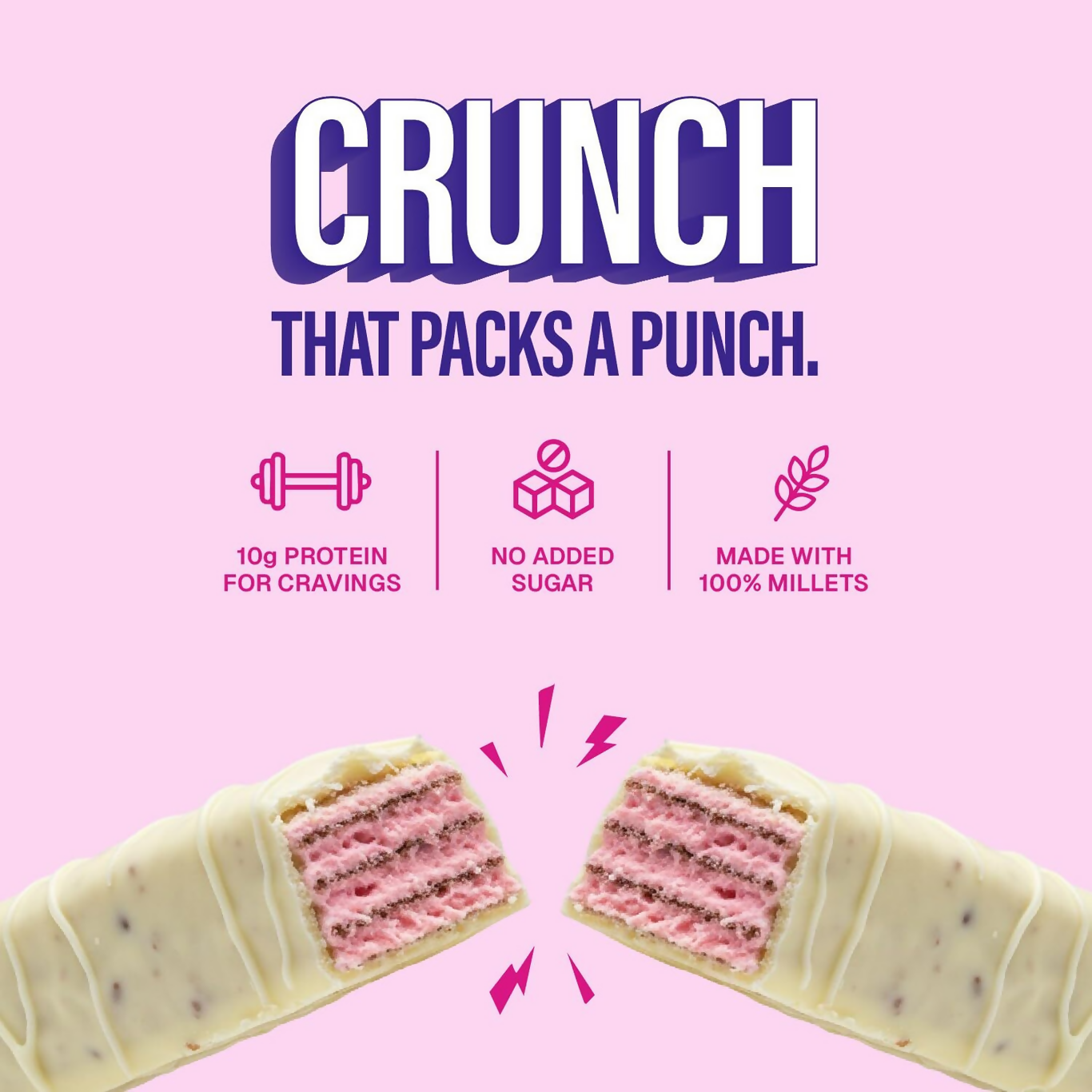 Phab Millet Wafer - Strawberry Protein Wafer - Dista