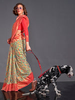 Thumbnail for NOZ2TOZ Women's Silk Blend Sea Green Woven Design Designer Saree With Blouse Piece - Distacart