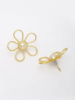 Thumbnail for NVR Women's Gold Floral Shape Beaded Handcrafted Jewellery Set - Distacart