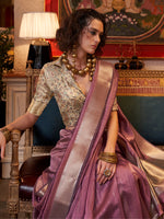 Thumbnail for NOZ2TOZ Women's Chiffon Cream Woven Design Designer Saree With Blouse Piece - Distacart