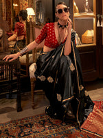 Thumbnail for NOZ2TOZ Women's Satin Silk Maroon Woven Design Designer Saree With Blouse Piece - Distacart