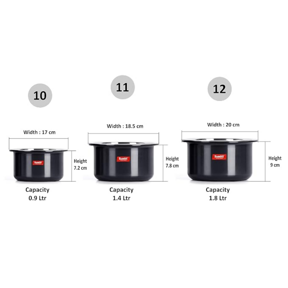 Sumeet Aluminium Cookware Set With Lid - Dista