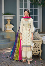Thumbnail for Anaita White Premium Embroidered Chinon Stitched Salwar Suit - Distacart