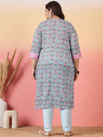Thumbnail for Sztori Women Floral Printed Regular Kurta with Trousers