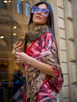 Thumbnail for NOZ2TOZ Women's Satin Beige Printed Designer Saree With Blouse Piece - Distacart