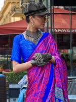 Thumbnail for NOZ2TOZ Women's Satin Pink Printed Designer Saree With Blouse Piece - Distacart