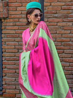 Thumbnail for NOZ2TOZ Women's Soft Silk Light Green Woven Design Designer Saree With Blouse Piece - Distacart