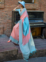 Thumbnail for NOZ2TOZ Women's Soft Silk Peach Woven Design Designer Saree With Blouse Piece - Distacart