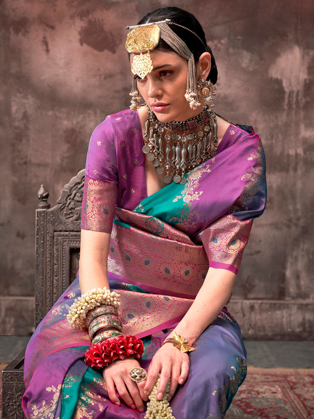 NOZ2TOZ Women's Silk Blend Pink Woven Design Designer Saree With Blouse Piece - Distacart