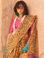 Thumbnail for NOZ2TOZ Women's Tissue Mustard Printed Designer Saree With Blouse Piece - Distacart