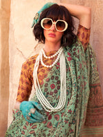 Thumbnail for NOZ2TOZ Women's Tissue Sea Green Printed Designer Saree With Blouse Piece - Distacart