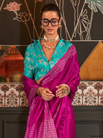 Thumbnail for NOZ2TOZ Women's Viscose Silk Pink Woven Design Designer Saree With Blouse Piece - Distacart