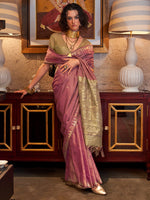 Thumbnail for NOZ2TOZ Women's Tussar Silk Light Green Woven Design Designer Saree With Blouse Piece - Distacart