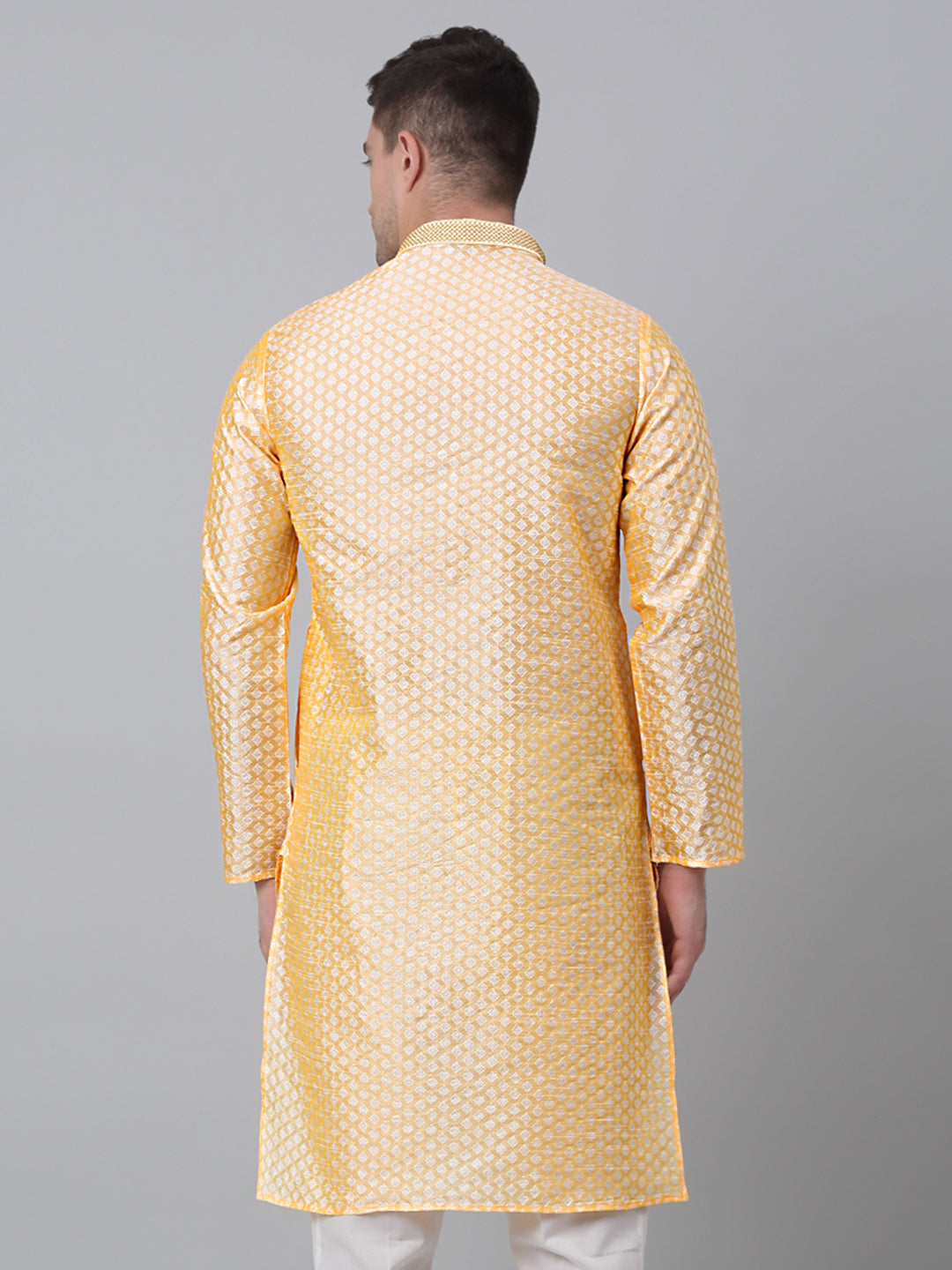 Jompers Men's Golden Collar Embroidered Kurta - Distacart