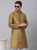 Jompers Men's Mustard Collar Embroidered Kurta - Distacart