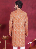 Thumbnail for Jompers Men's Digital Printed Kurta - Mustard - Distacart