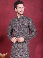Thumbnail for Jompers Men's Digital Printed Kurta - Navy Blue - Distacart
