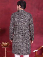 Thumbnail for Jompers Men's Digital Printed Kurta - Navy Blue - Distacart