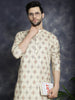 Jompers Men's Golden Foil Printed Kurta - Golden - Distacart