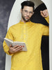 Jompers Men's Sequins Embroidered Kurta - Mustard - Distacart