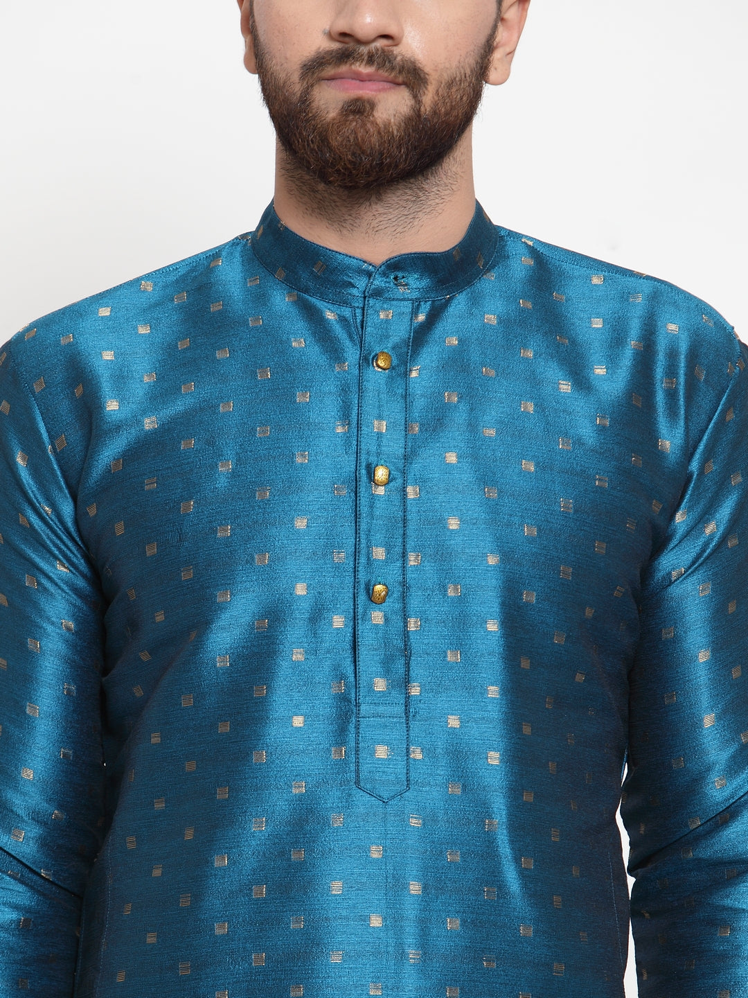 Jompers Men's Black Woven Design Straight Kurta - Distacart