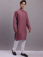 Thumbnail for Jompers Men's Cotton Solid Kurta - Magenta - Distacart