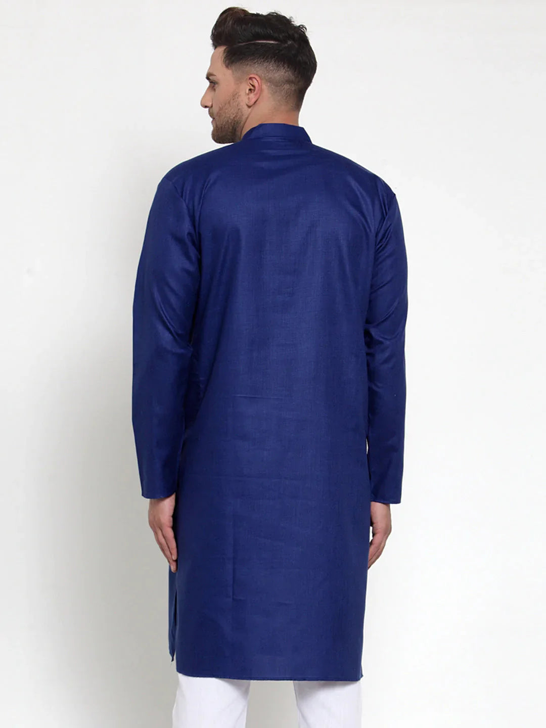 Jompers Men's Royal Blue Cotton Solid Kurta Only - Distacart