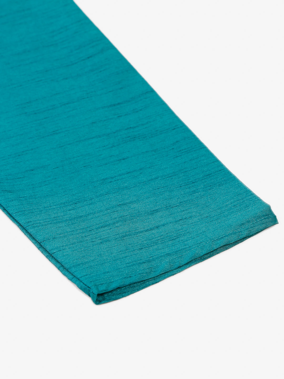 Jompers Men's Solid Dupion Silk Kurta - Teal - Distacart