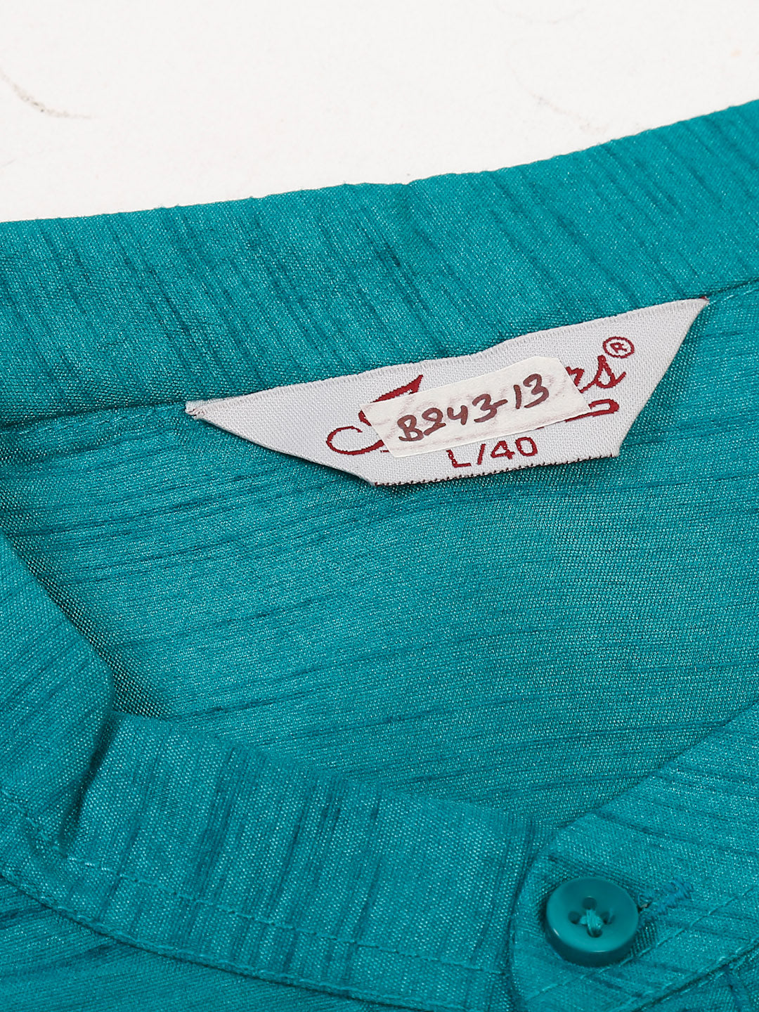 Jompers Men's Solid Dupion Silk Kurta - Teal - Distacart