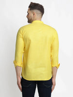 Thumbnail for Jompers Men's Lemon Solid Cotton Short Kurta - Distacart