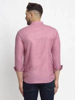 Thumbnail for Jompers Men's Magenta Pink Solid Cotton Short Kurta - Distacart