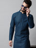 Jompers Men's Embroiderd Kurta - Teal - Distacart
