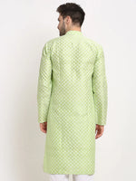 Thumbnail for Jompers Men's Green Chikankari Kurta Only - Distacart