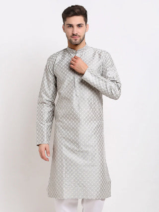 Jompers Men's Grey Chikankari Kurta Only - Distacart