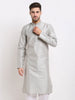 Jompers Men's Grey Chikankari Kurta Only - Distacart