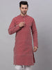 Jompers Men's Maroon Chikankari Kurta Only - Distacart