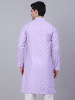 Thumbnail for Jompers Men's Cotton Floral printed Kurta - Purple - Distacart