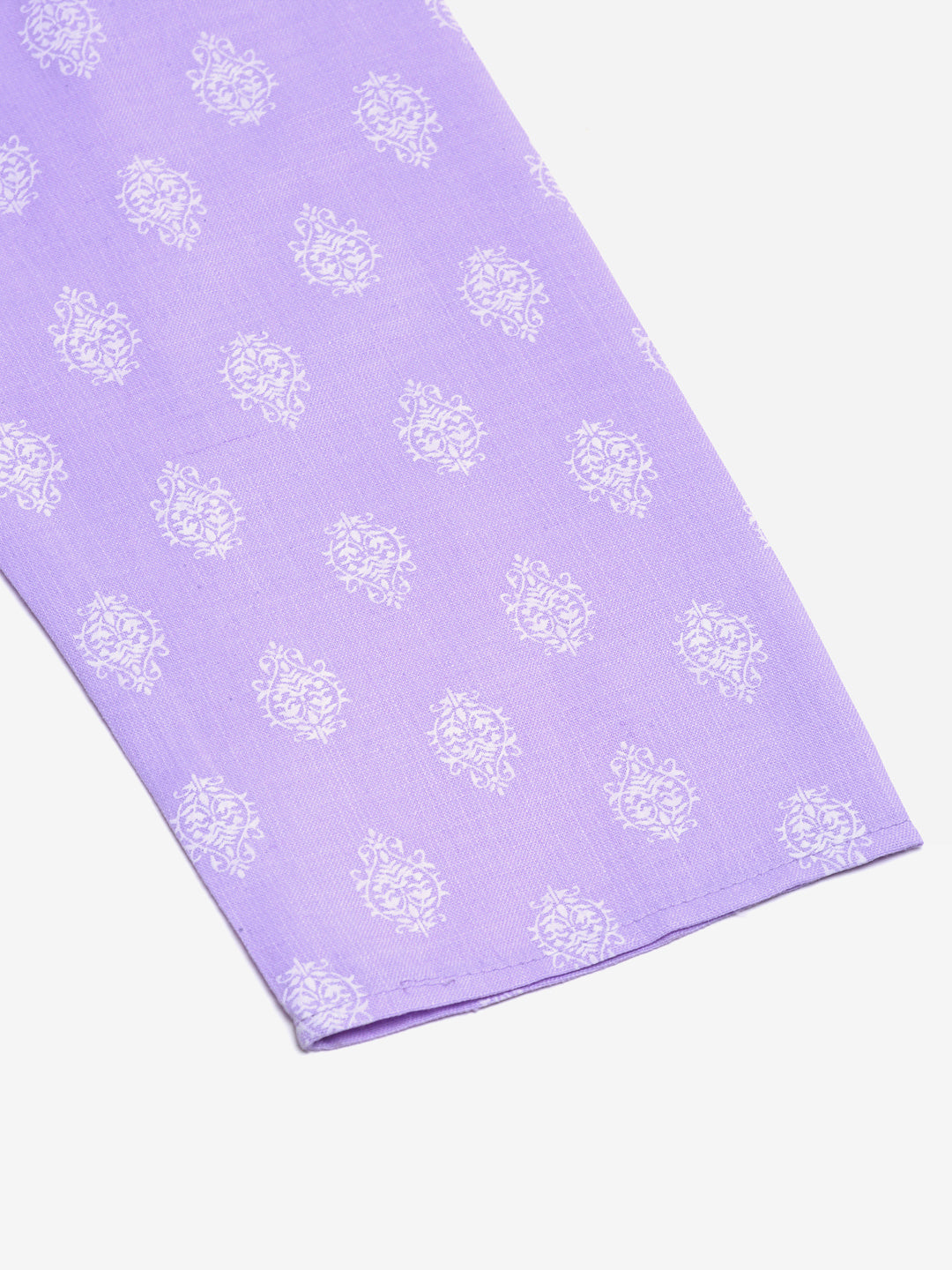 Jompers Men's Cotton Floral printed Kurta - Purple - Distacart