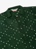 Thumbnail for Jompers Men's Green Mirror Work Kurta Only - Distacart