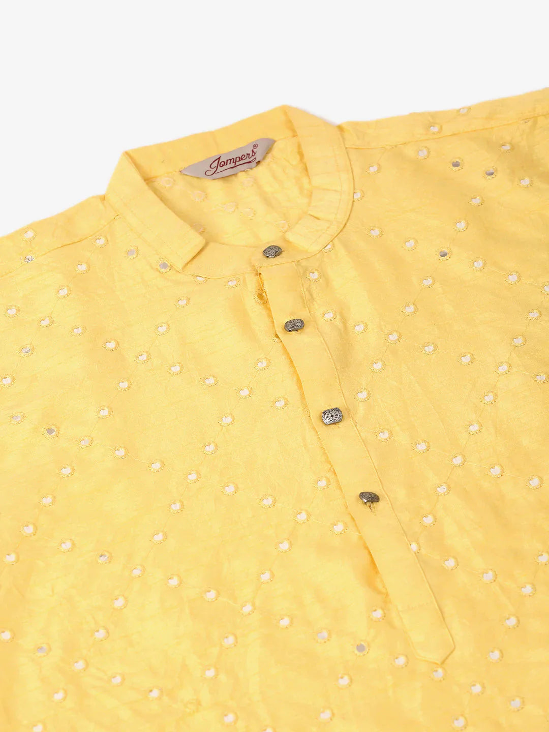 Jompers Men's Lemon Mirror Work Kurta Only - Distacart