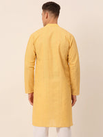 Thumbnail for Jompers Men's Pure Cottom Embroidered Kurta Only - Beige - Distacart