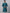 Jompers Men's Silk Blend Collar Embroidered Kurta only - Peacock - Distacart
